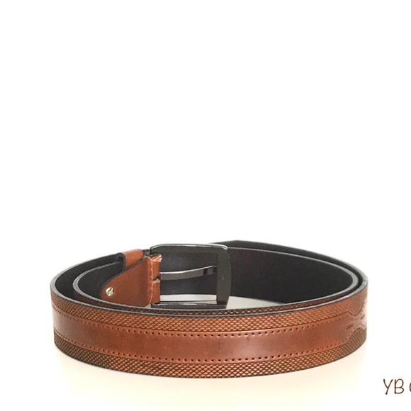 Men's Leather Embossed belt - Picture 5 of 8